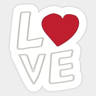 Love Heart Design Sticker